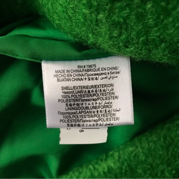 Bright Green fuzzy long coat - Picture 4 of 4